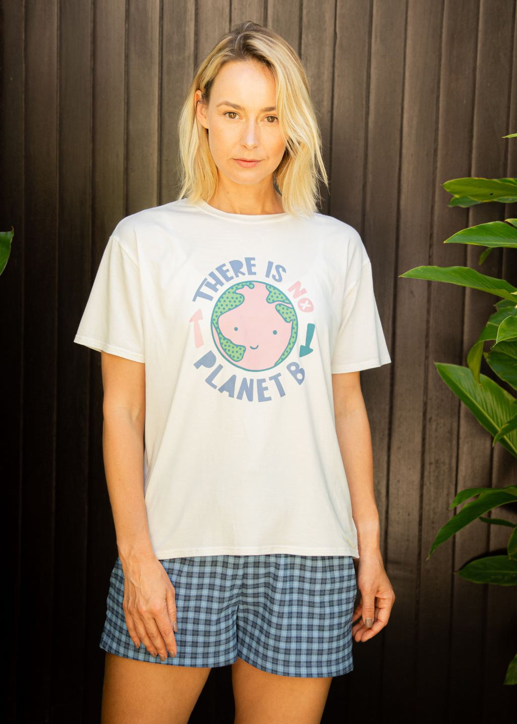 Breathable bamboo T-shirts "There is no planet B," is designed for your comfort & breathability.