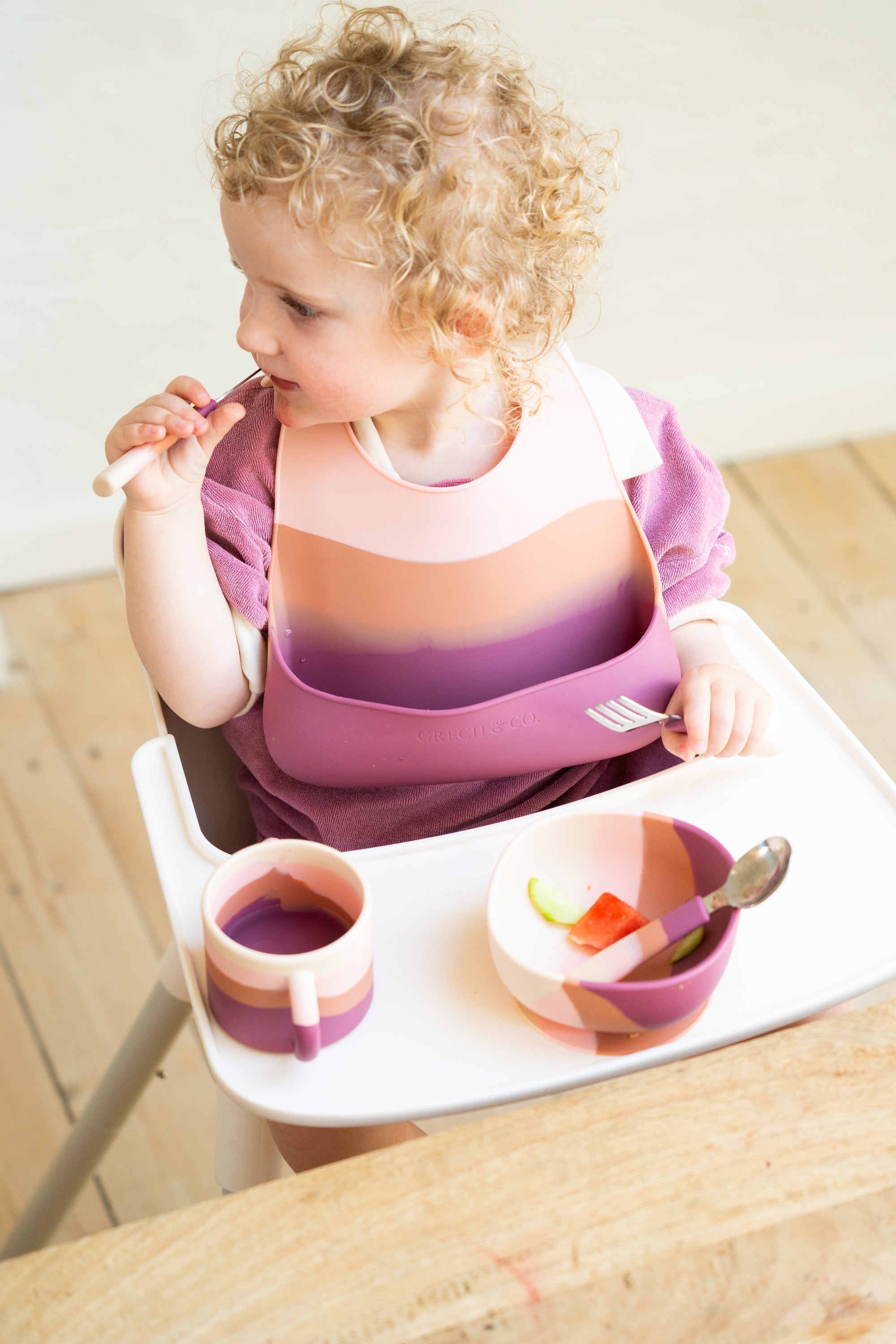 Eco-friendly silicon suction bowl for kids & toddlers in pink colour online at MiliMilu, made from 100% LFGB grade siliconeand free from harmful chemicals.