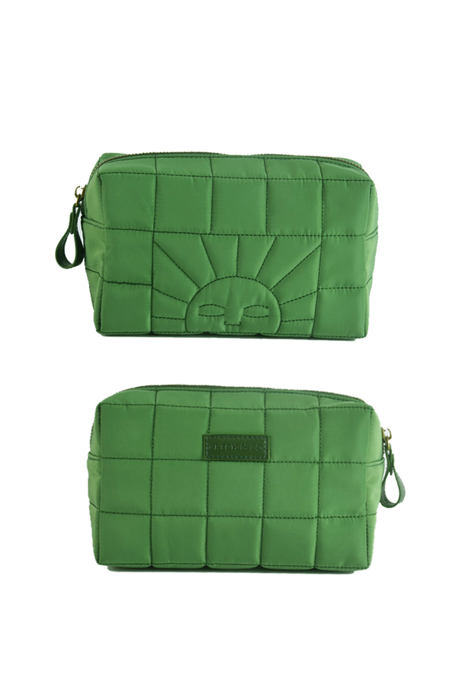 Sustainable travel pouch in green is made with sustainable & eco-friendly materials. The eco friendly pouch is multifunctional. Most popular gift for travelers.