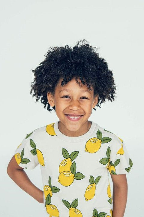 loft Brun vanter Organic cotton kid's t-shirt with all over lemons -kids summer clothes |  Milimilu.com