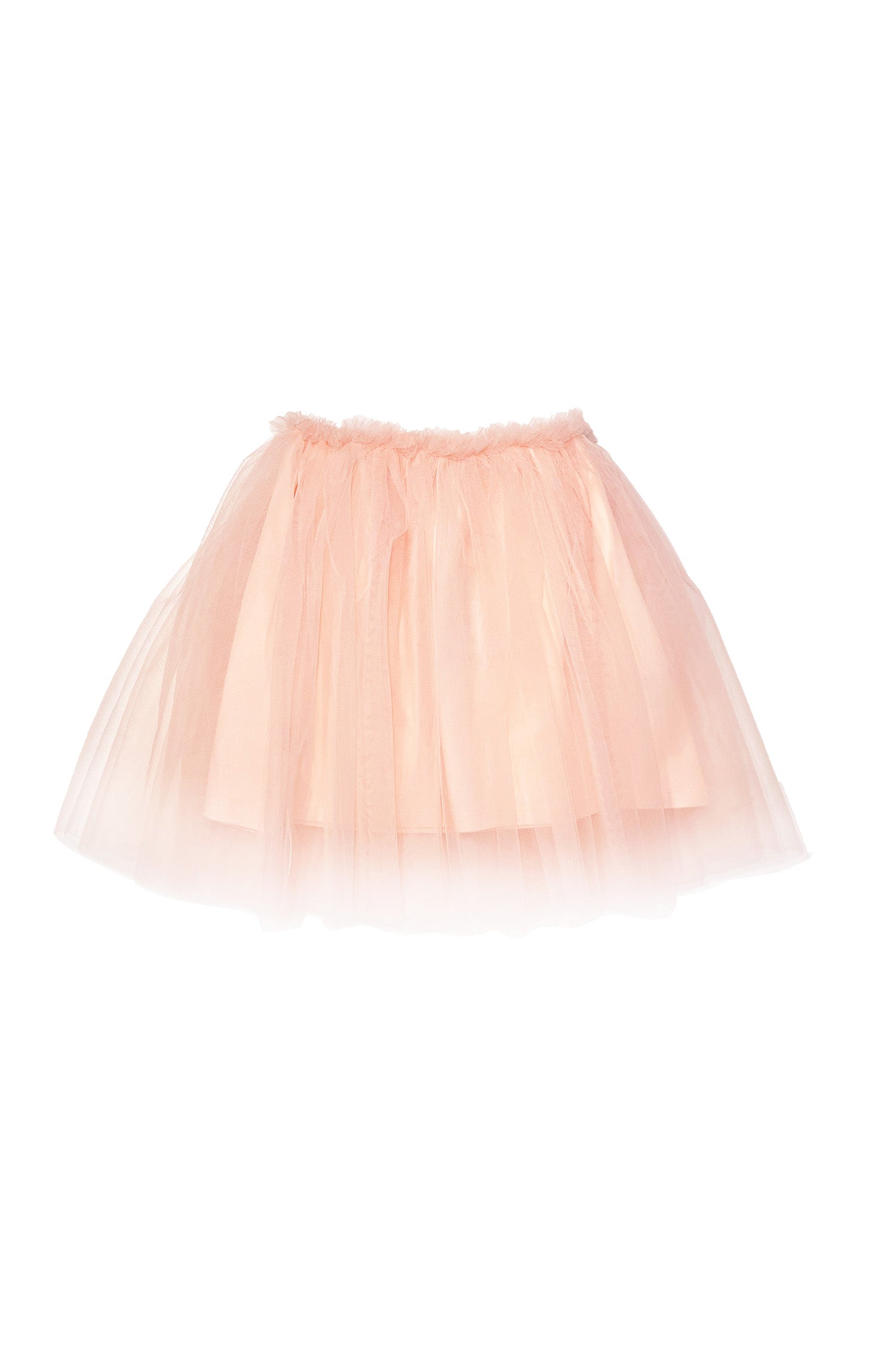Girls pink tutu skirt with cherry print and tulle overlay, princess style by Hebe