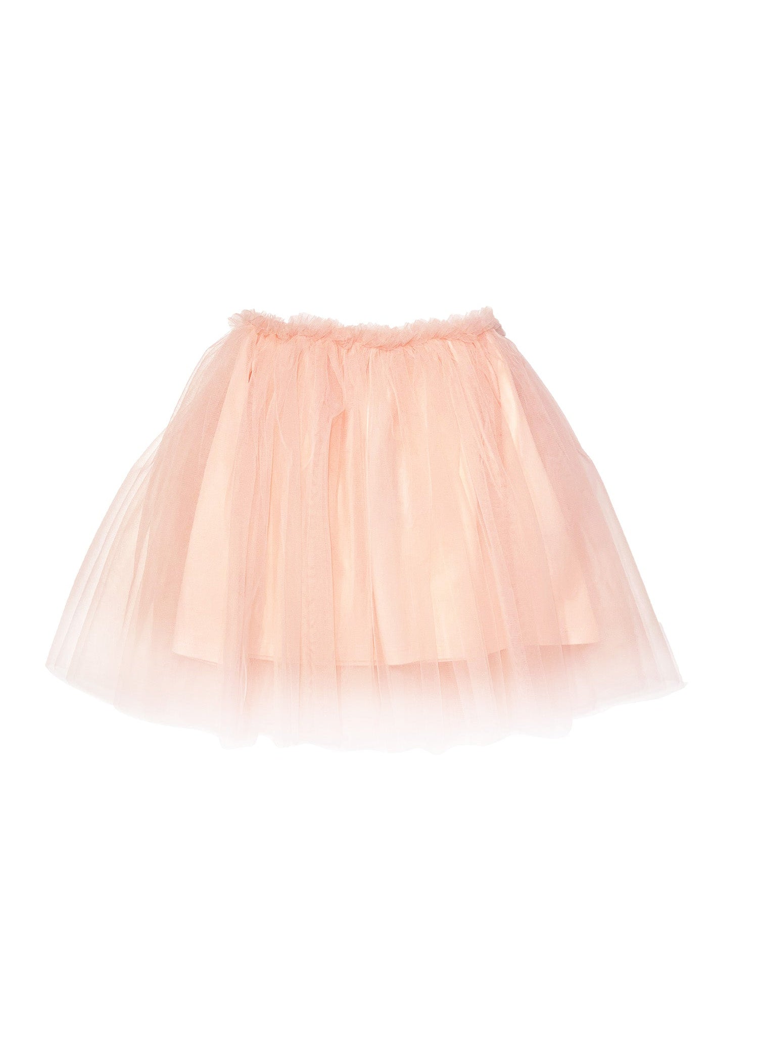 Girls pink tutu skirt with cherry print and tulle overlay, princess style by Hebe