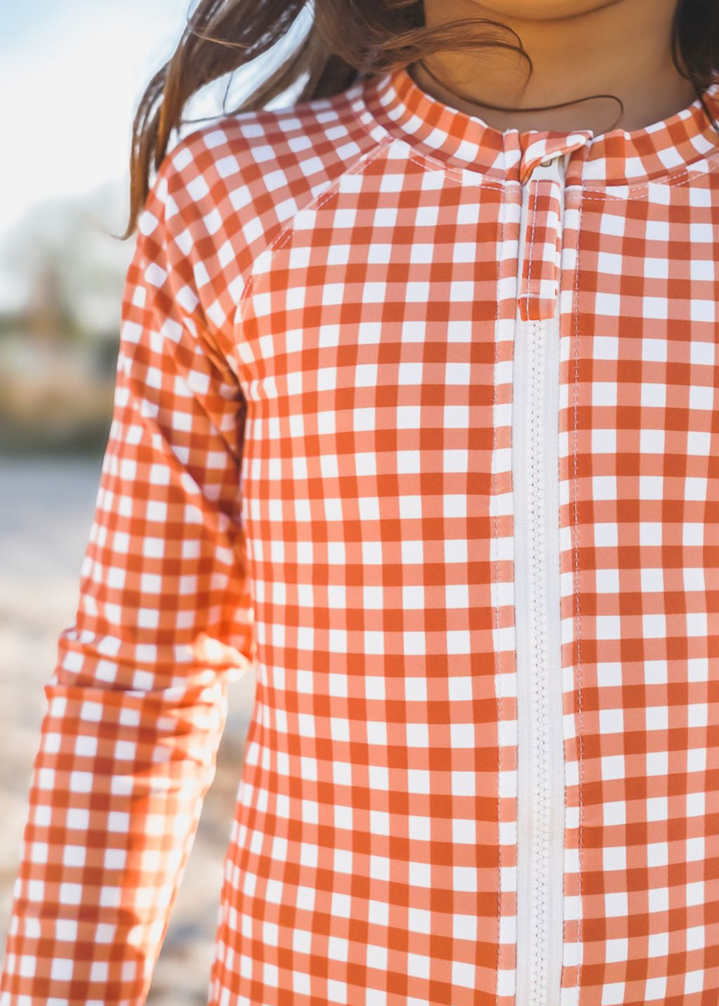 High quality kids swimsuit - Sienna Gingham with sustainable materials