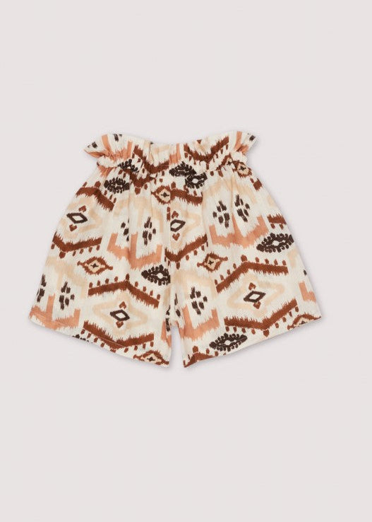 Exclusive print linen shorts with side pockets — sustainable women's summer shorts by The New Society