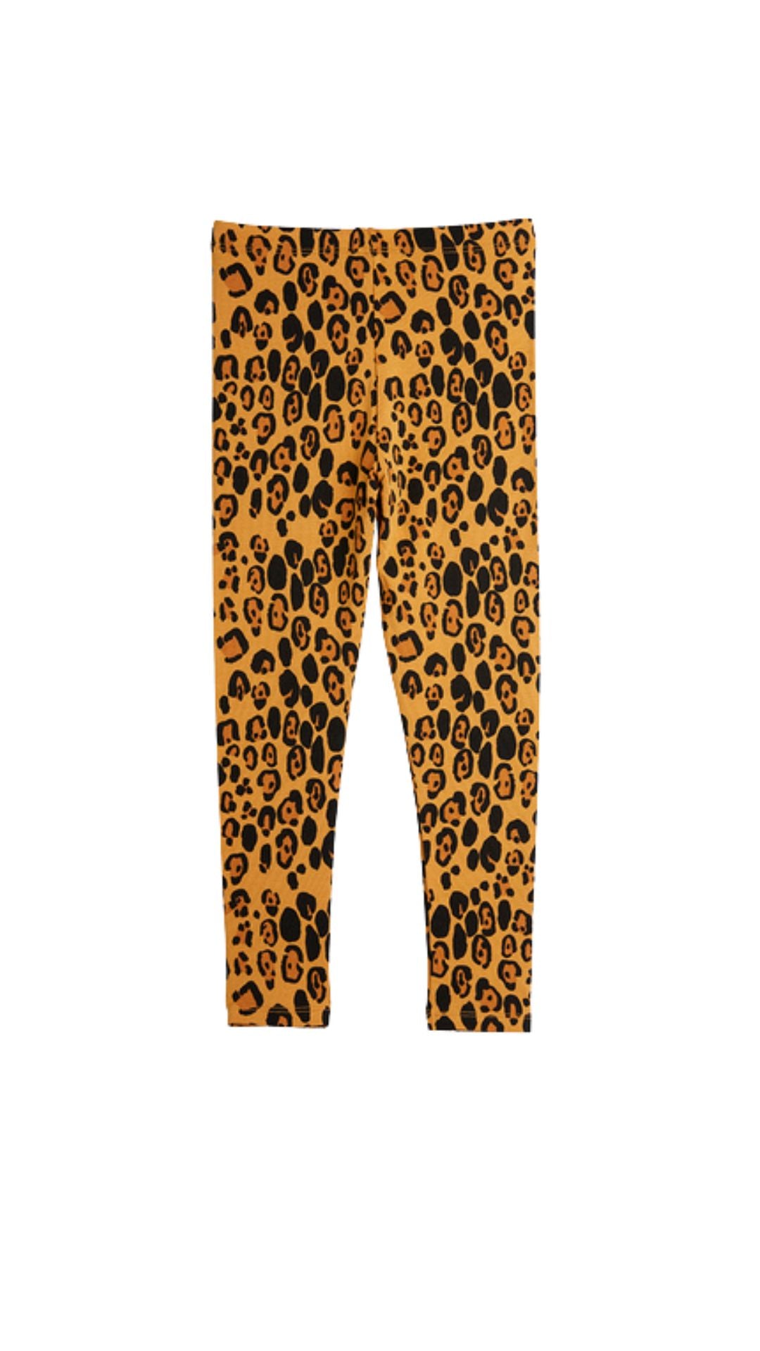 Leopard kids leggings are part of the Mini Rodini basic series. These Mini Rodini leopard leggings feature a soft elastic waistband.
