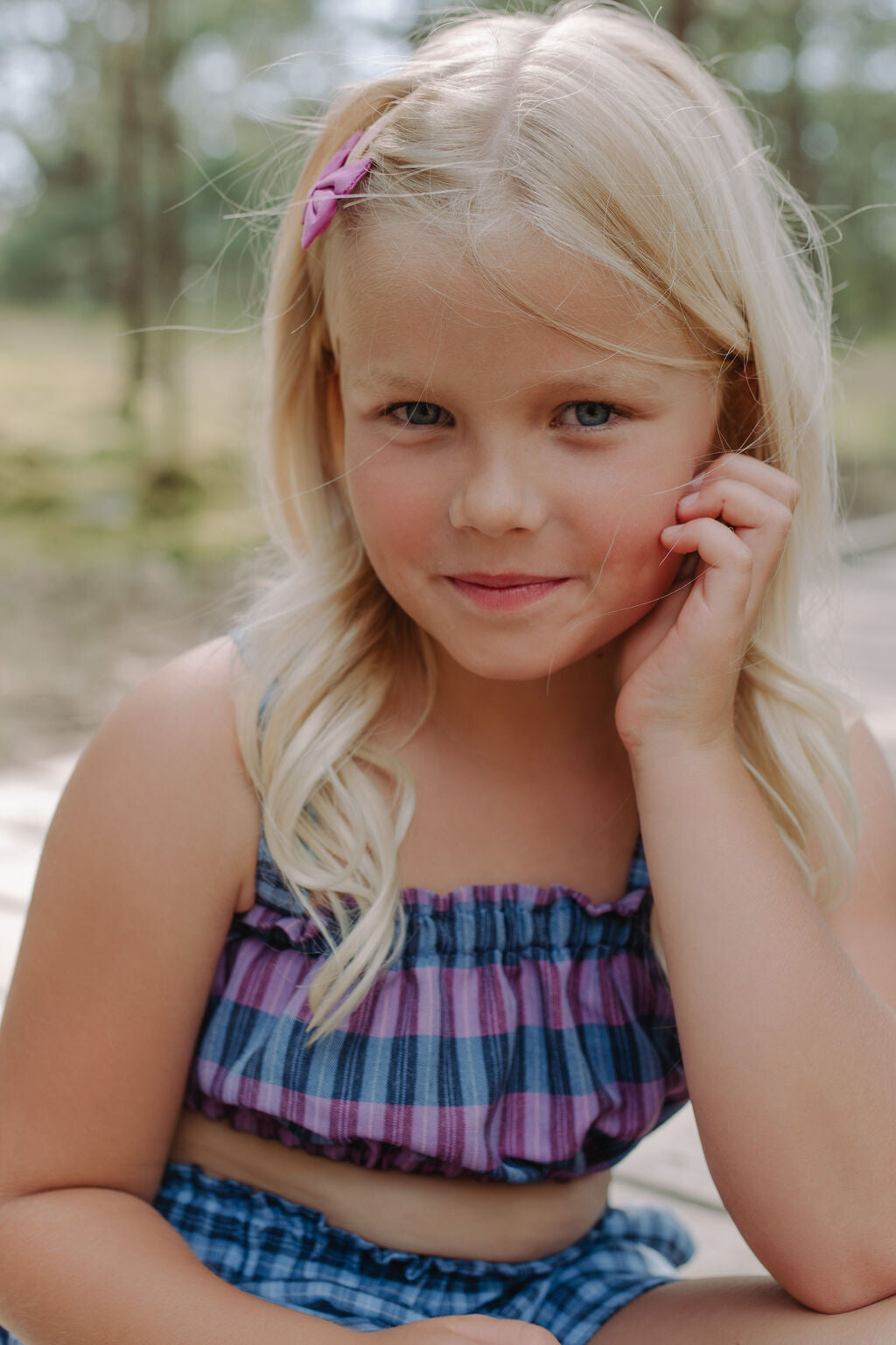 Girls Crop Top Isi Bright Trendy Kids Fashion Set MiliMilu