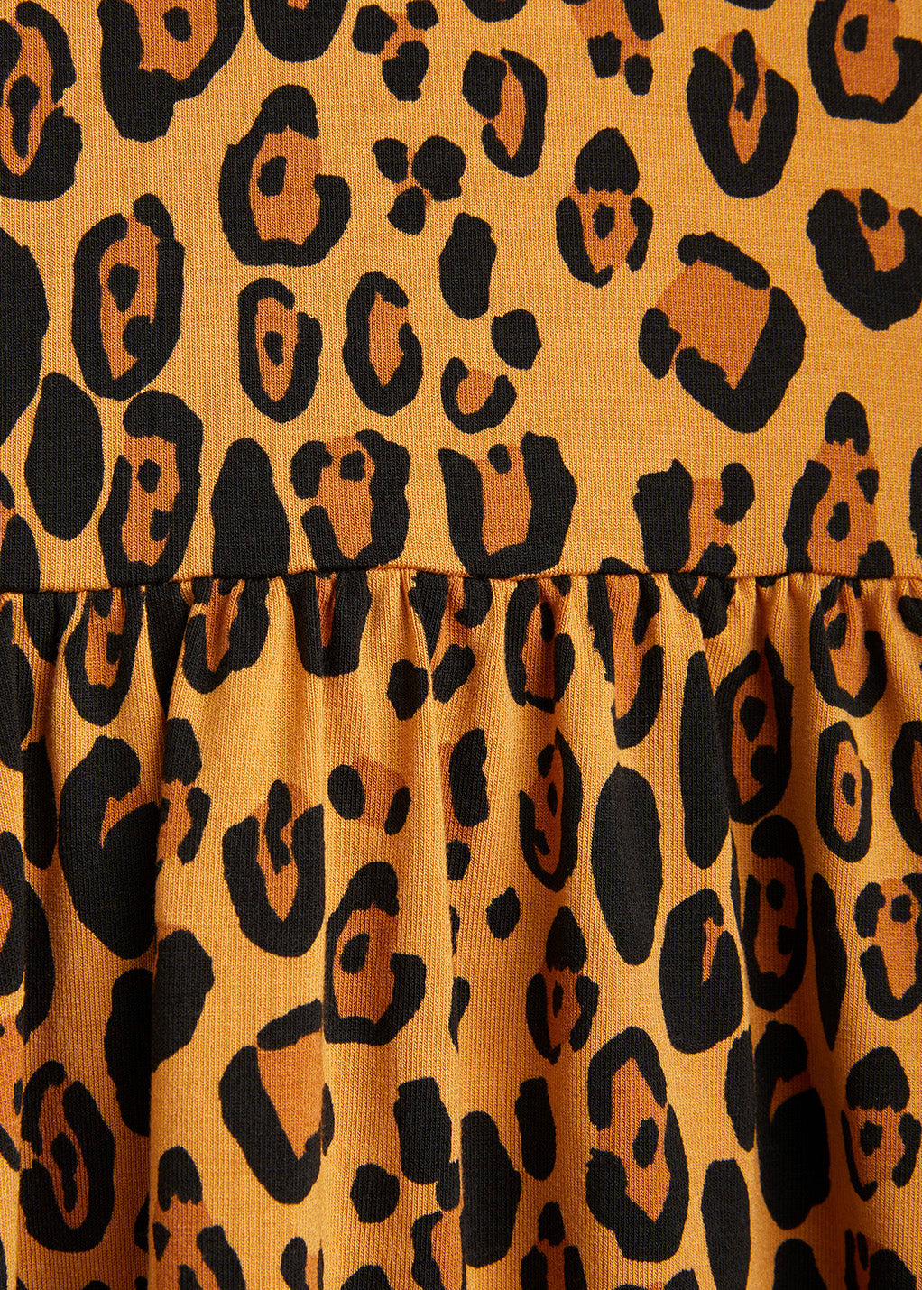 Girls leopard print dress detail - TENCEL Lyocell eco-friendly fabric by Mini Rodini