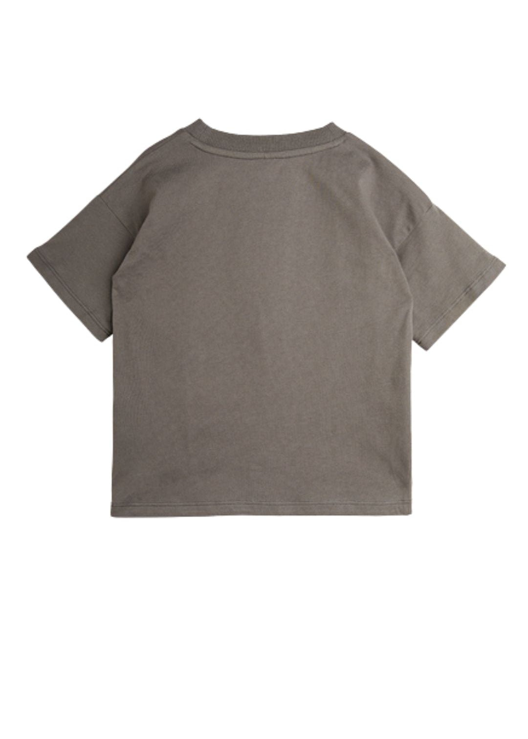 Mini Rodini grey organic cotton T-shirt - back view showing GOTS certified sustainable kids clothing