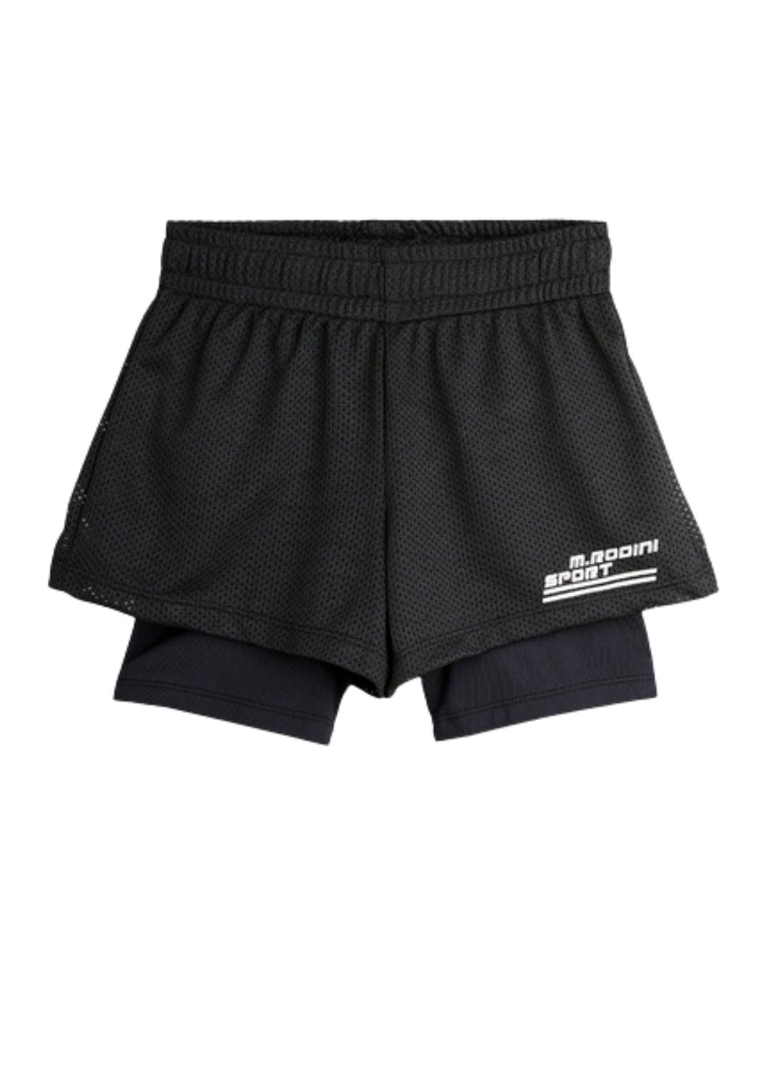 Mini Rodini Sport black kids shorts quick dry - athletic shorts for active children