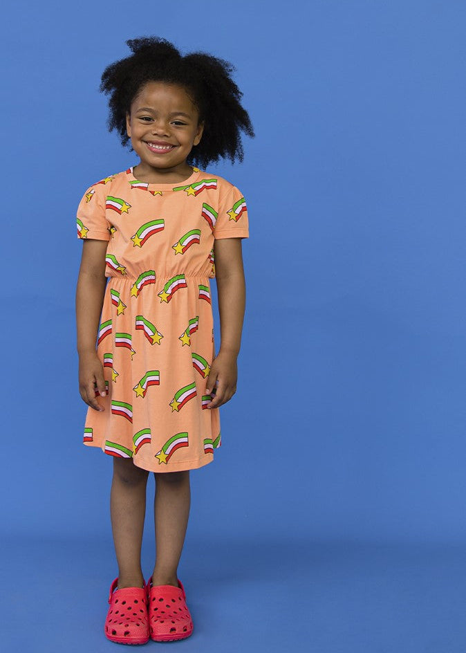 Girls Organic Cotton Summer Dress Star Print | CarlijnQ | Milimilu 6-8 years Girls Organic Cotton Summer Dress Star Print | CarlijnQ | Milimilu 6-8 years