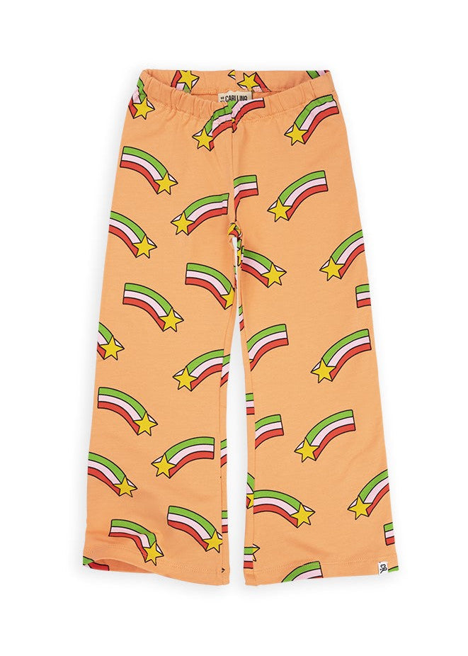 Sustainable kids flared leggings with multicolour star print by CarlijnQ – breathable organic cotton
