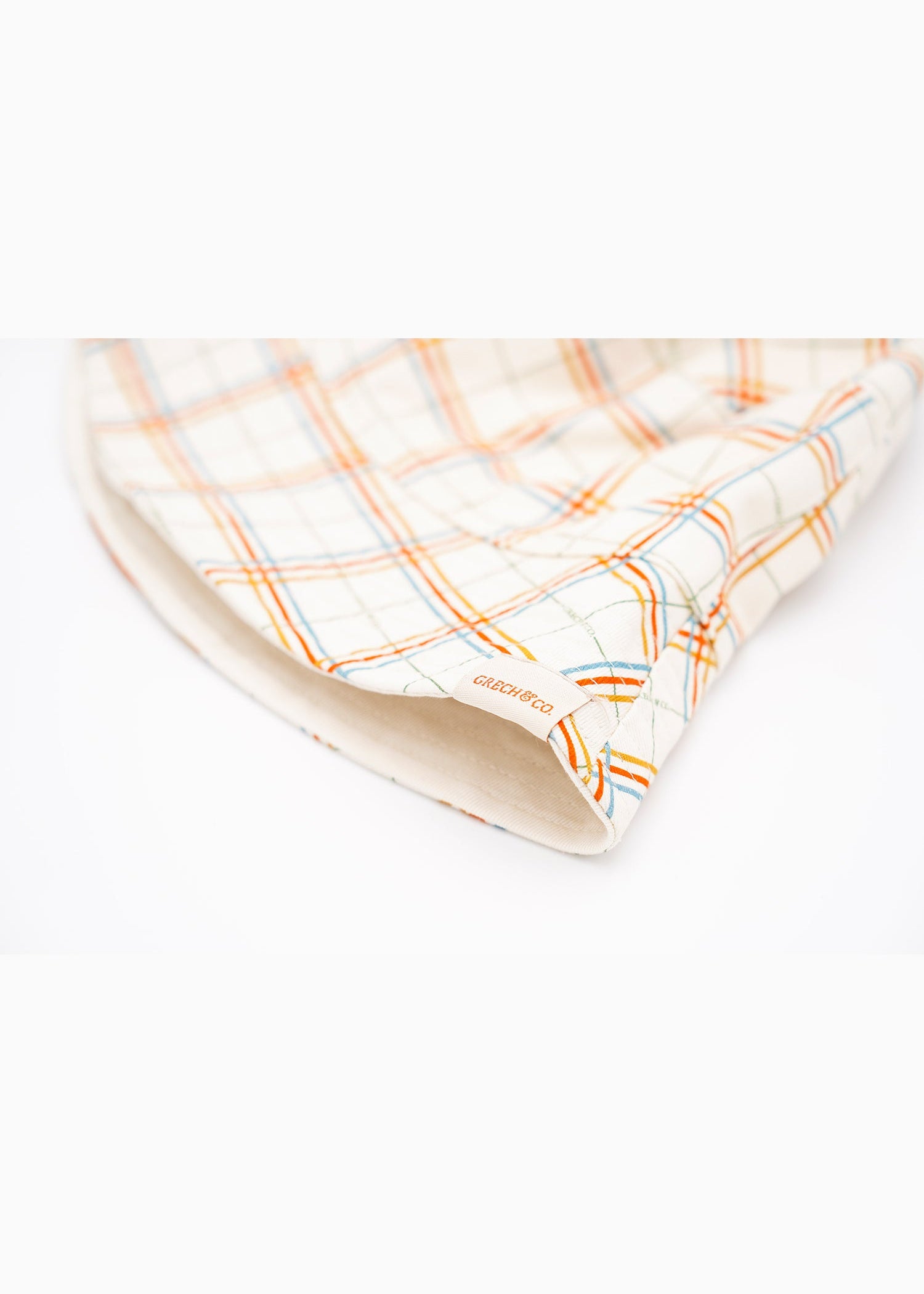 Kids organic cotton bucket hat in plaid - eco-friendly reversible sun hat for Hong Kong Singapore Australia