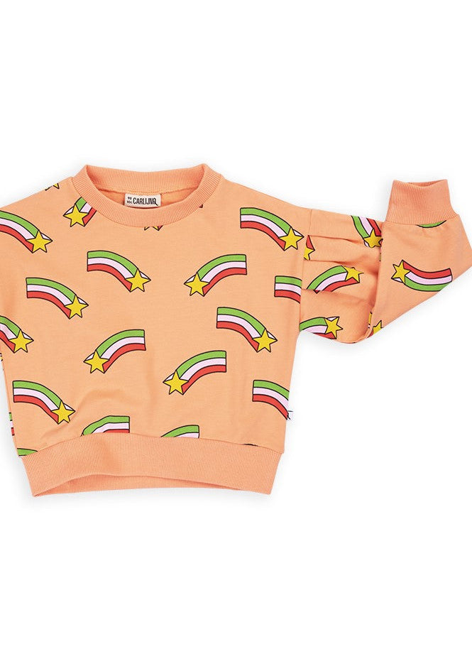 Sustainable kids organic cotton sweater with all-over star print by CarlijnQ – soft & breathable