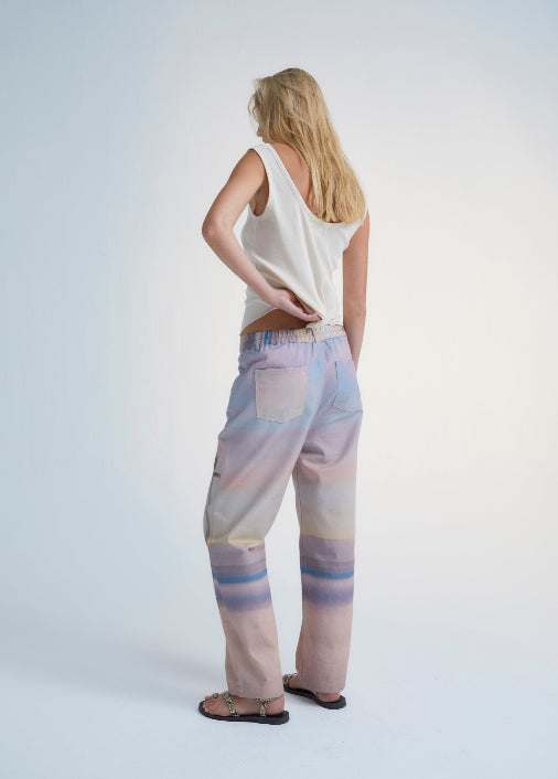 Women's white organic cotton tank top — relaxed fit, breathable summer essential by The New Society