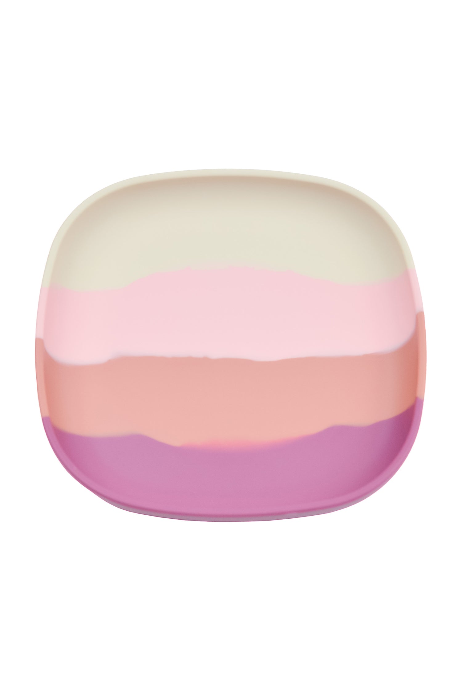 Trendy & eco-friendly pink plate for kids online at MiliMilu. This toddler plate is made from 100% LFGB grade silicone, which is hypoallergenic & eays to clean.