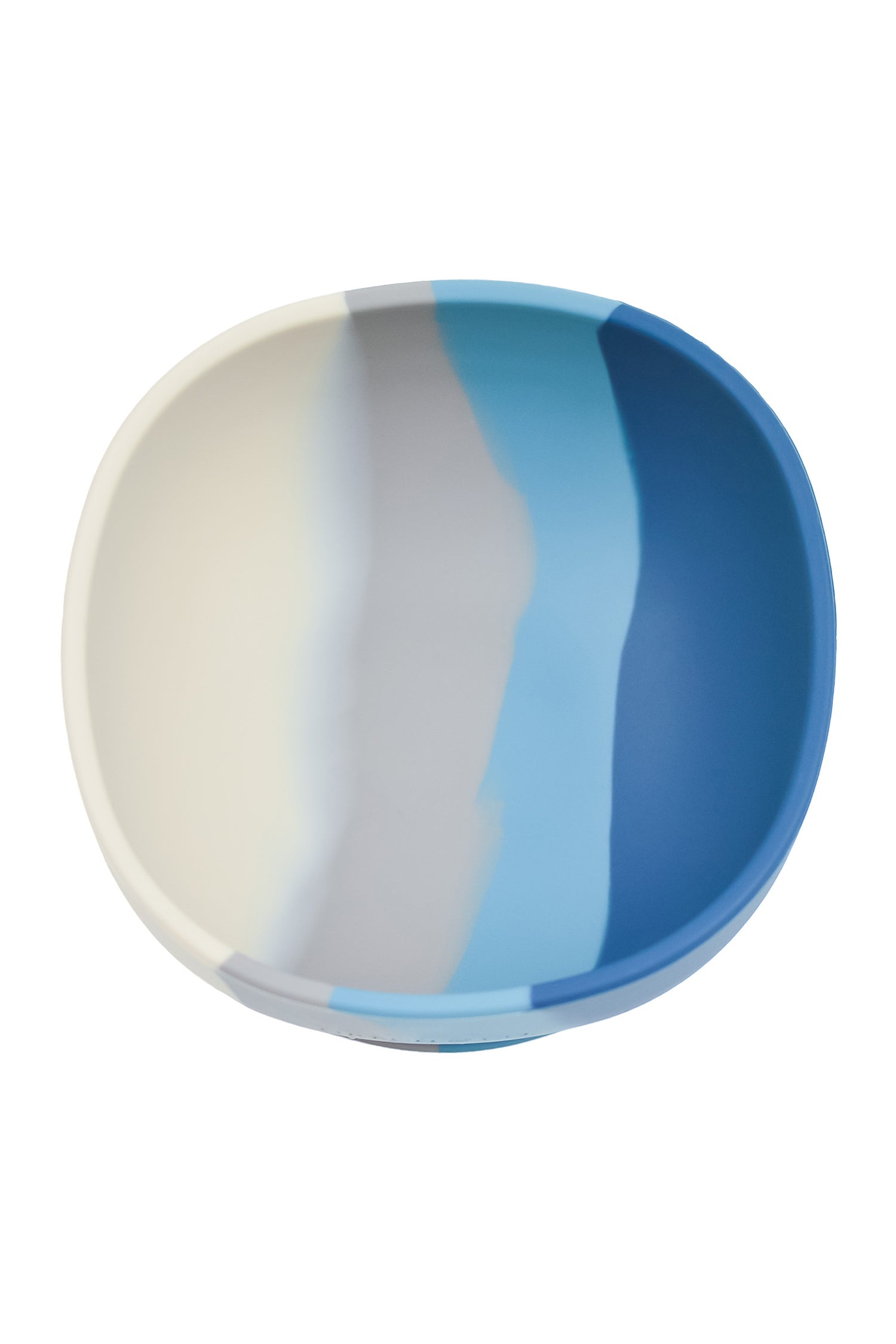 Eco-friendly silicon suction bowl in blue online at MiliMilu. Made from 100% LFGB grade silicone, toddler bowl is hypoallergenic & free from harmful chemicals.