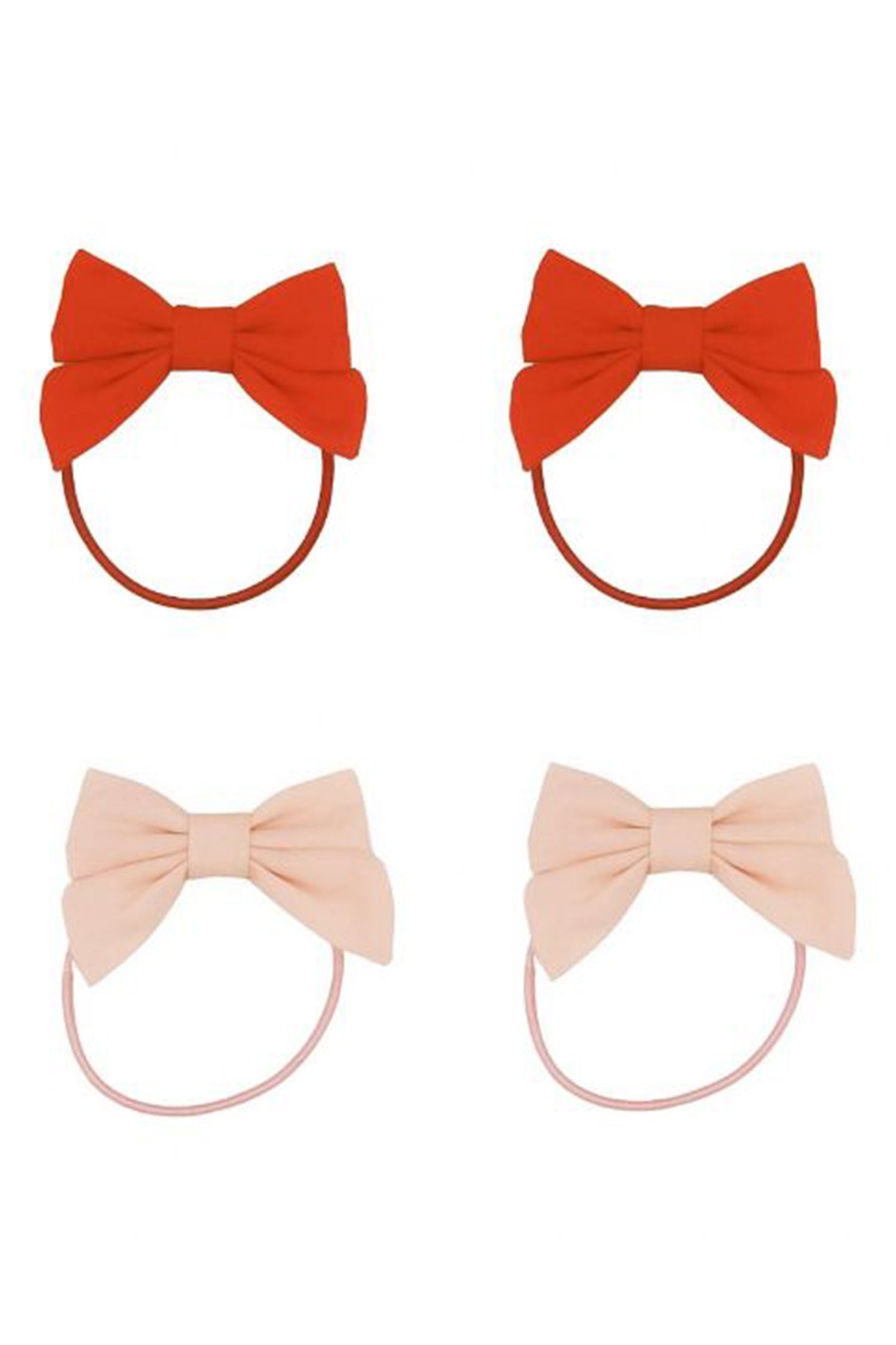 Sustainable bow hair ties in blush bloom by Grech&Col! Shop sustainable girls hair accesories at MiliMilu Lifestyle and best kids gifts online.