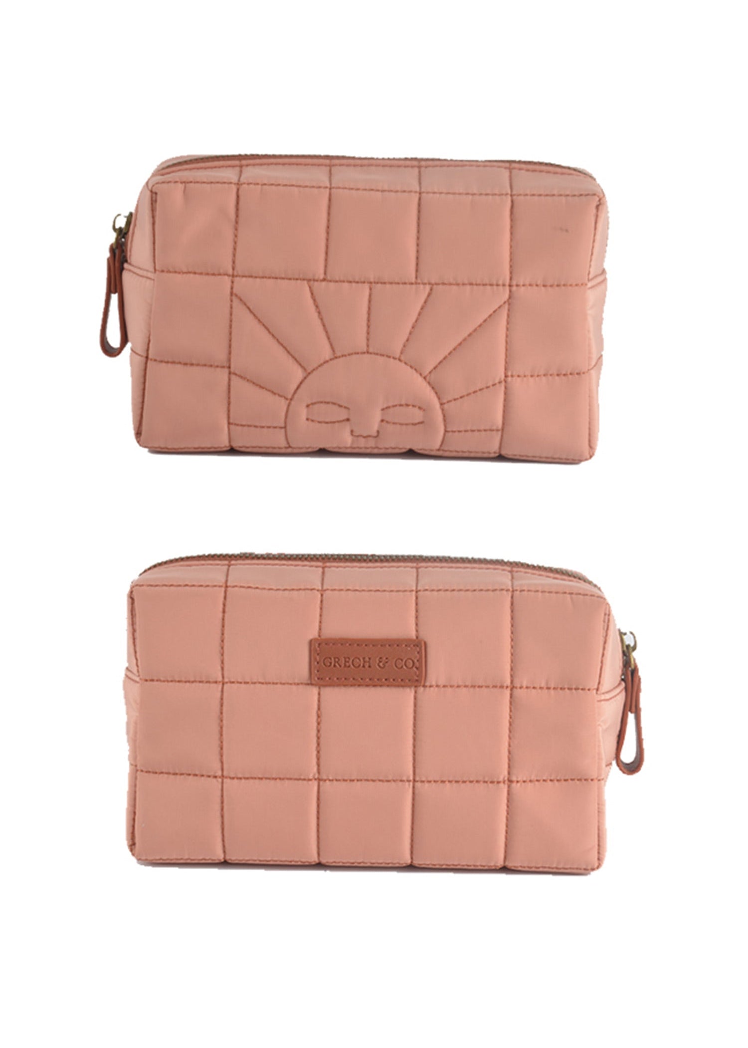 Sustainable pink travel pouch made from recycled bottles - compact size perfect for Hong Kong, Singapor, ande Australia travellers