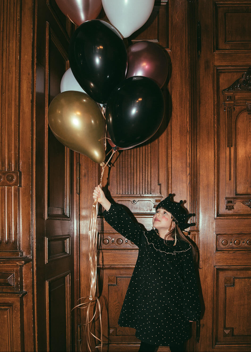 Sustainable handmade princess crown in black - perfect birthday gift for girls ages 1-12 years