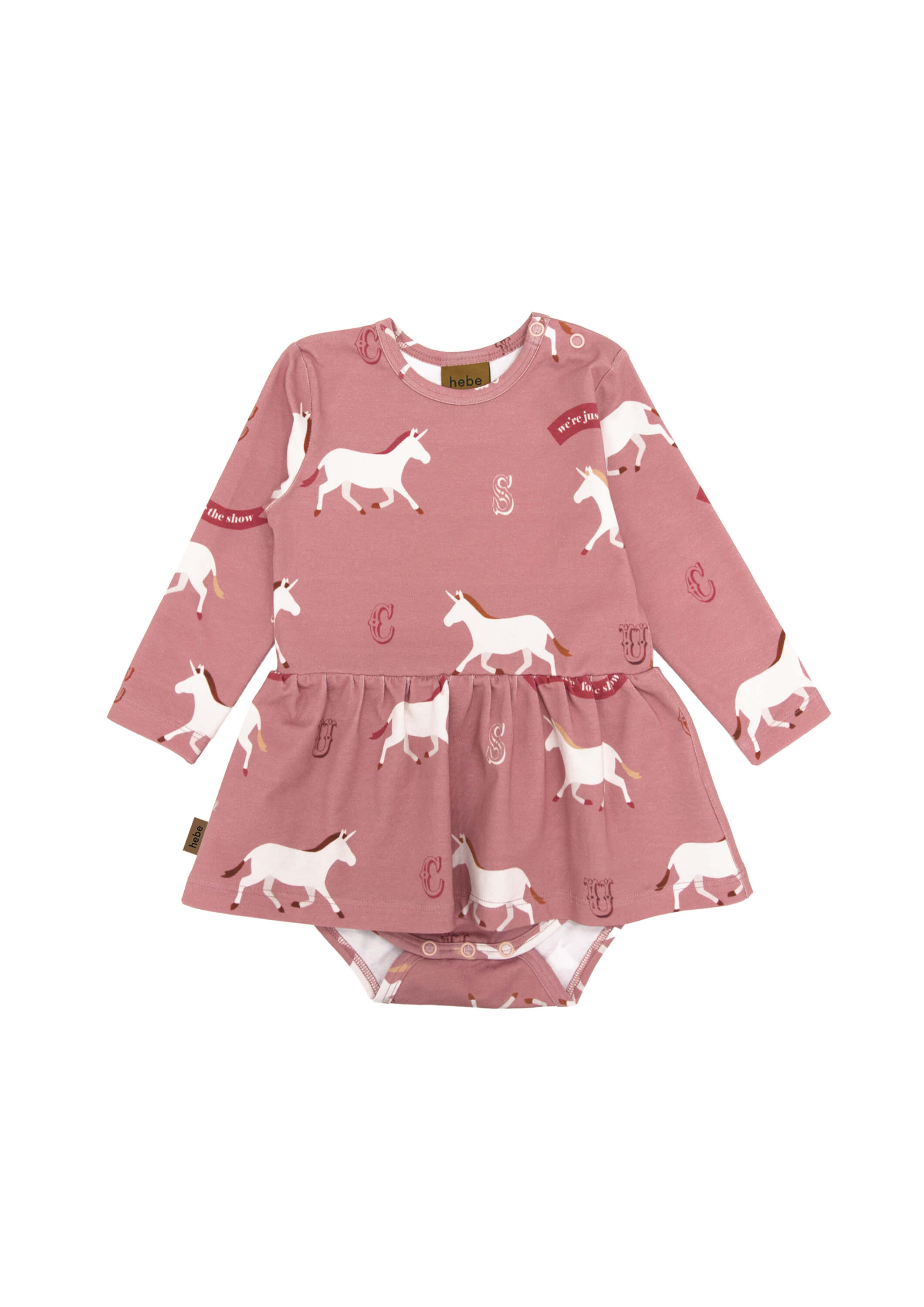 Shop for baby body dresses with unicorns in pink. Organic cotton breathable, soft & gentle to sensitive baby skin. The best baby gifts are baby shower presents.