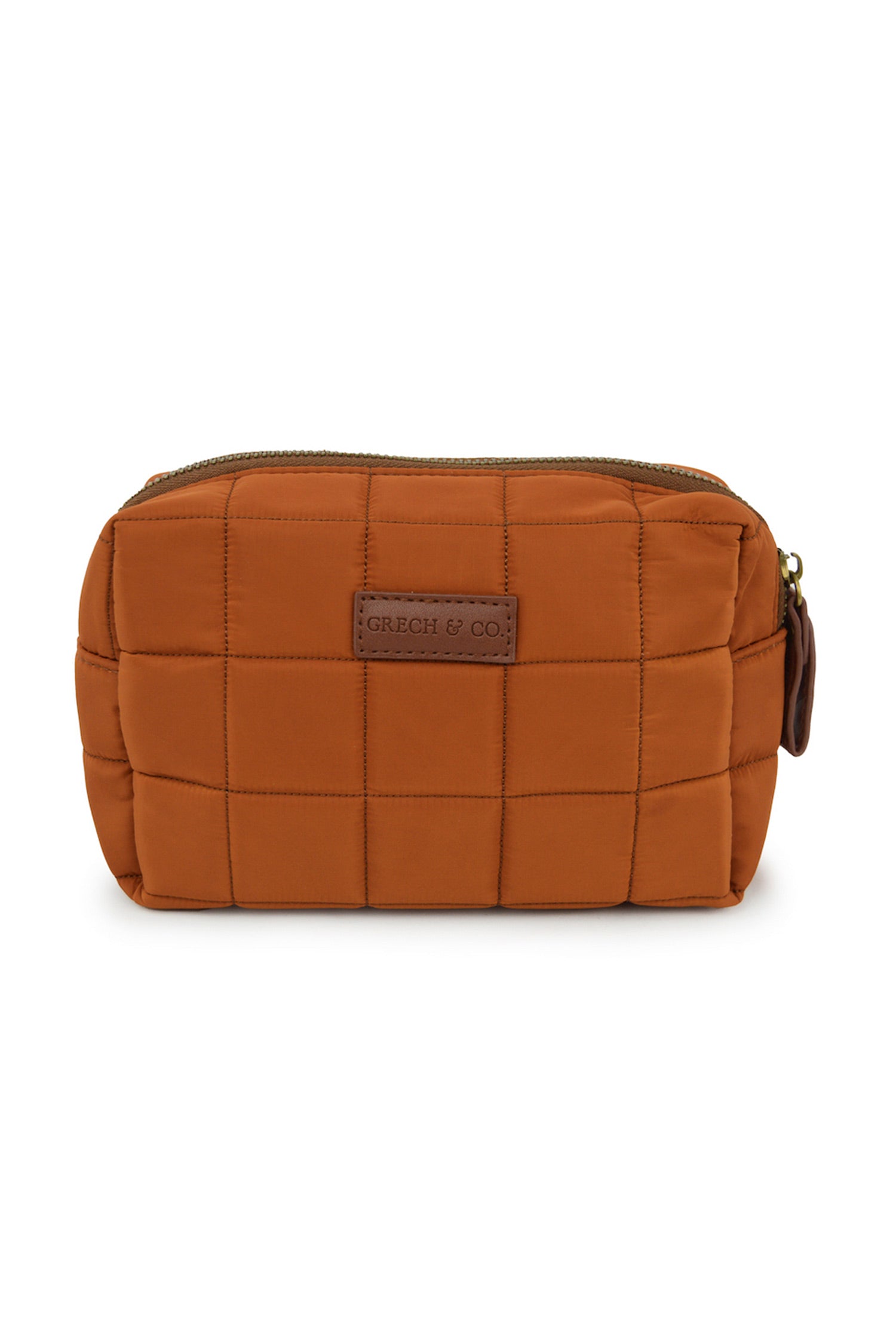 Sustainable travel pouch in bronze made from recycled materials & durable. Shop the best eco friendly gifts and sustainable presents at MiliMilu Lifestyle.
