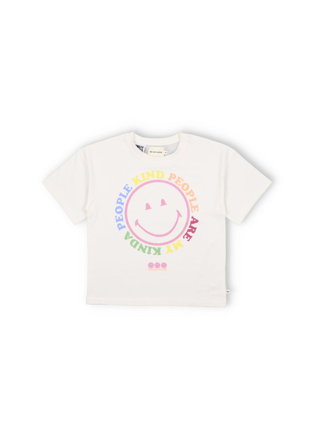 The New Society kids t-shirt from breathable and lightweight organic cotton. The kids t-shirt has Smiley Face. Best presents for kids and tweens online.