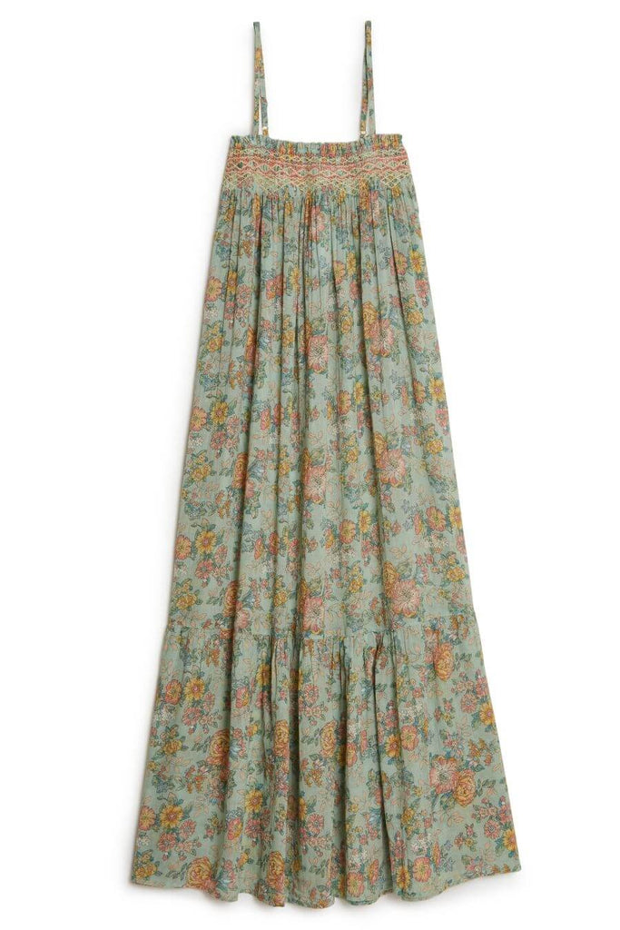 The organic cotton Marcelina maxi dress is flowy, breathable, and lightweight and made with organic cotton. Long, loose-fit dress, this maxi dress is made for bohemian style lovers. Mini Me dresses, Mommy and daughter and baby girl matching in the same beautiful flower print. The best dress for hot and humid weather.
