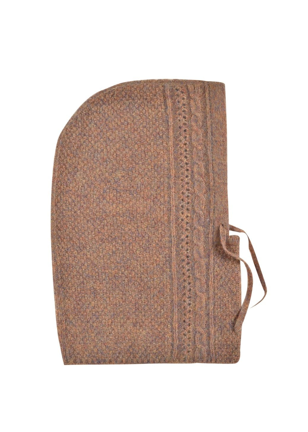 Womens cinnamon brown merino wool hood |warm earthy tone winter accessory