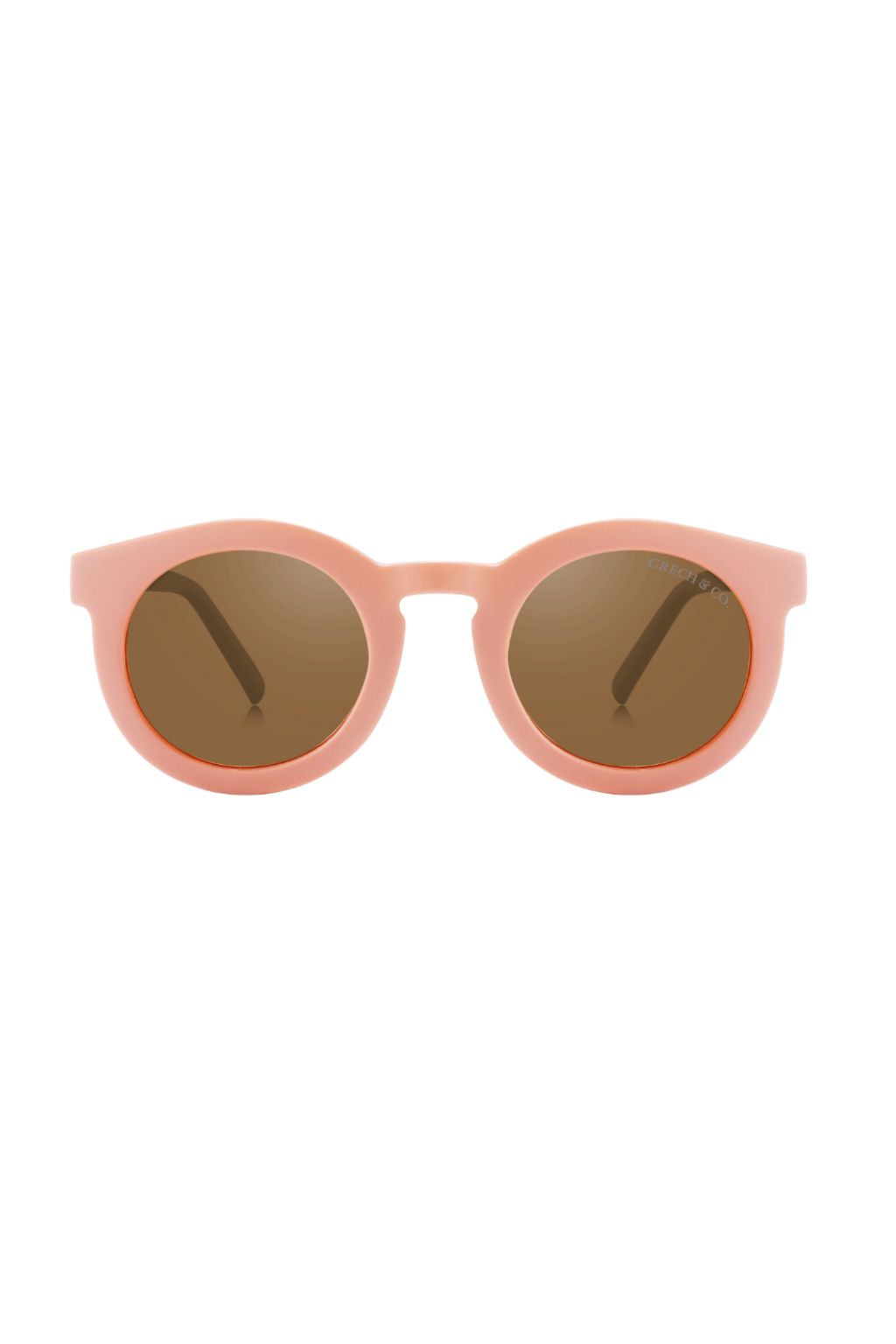 Sustainable baby sunglasses in pink colour by Grech & Co. Eco-friendly sunglasses with polarised lenses & UV400 protection. Mommy & daughter matching sunglasses