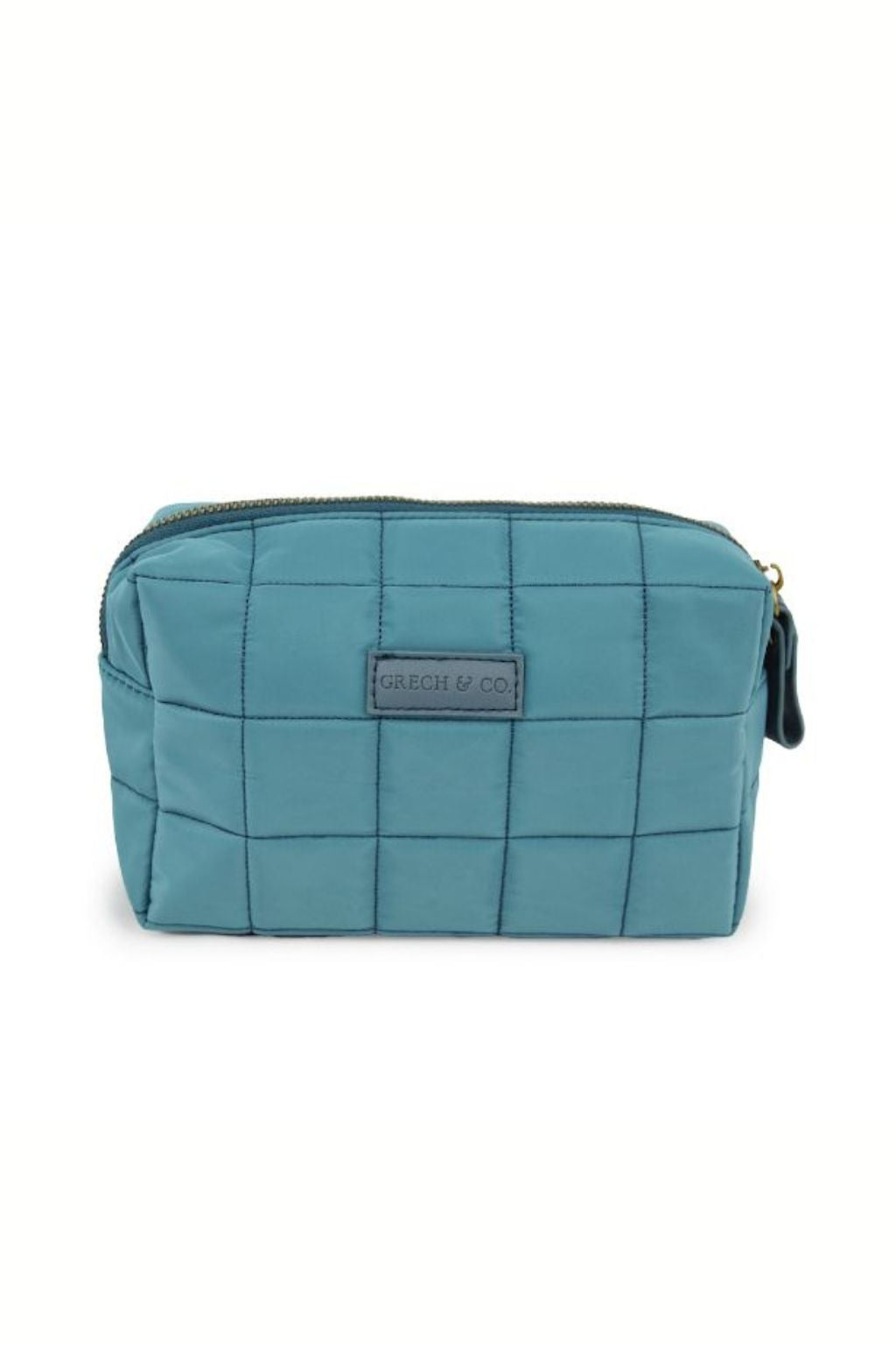 Sustainable travel pouch in blue is made from recycled bottles & is weatherproofed & fashionable. Shop best sustainable gifts and traveler gifts online.
