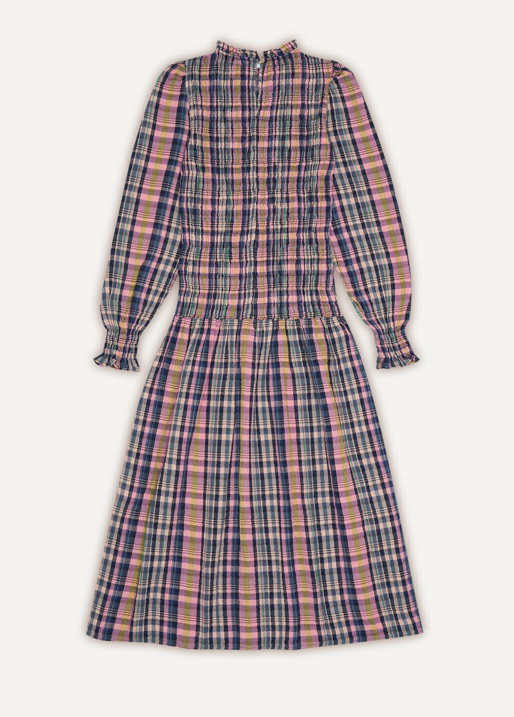 Checkered women midi dresses, BCI cotton women dress - lightweight and versatile dress maxi dress from muslin. Women maxi dress & sustainable women fashion.