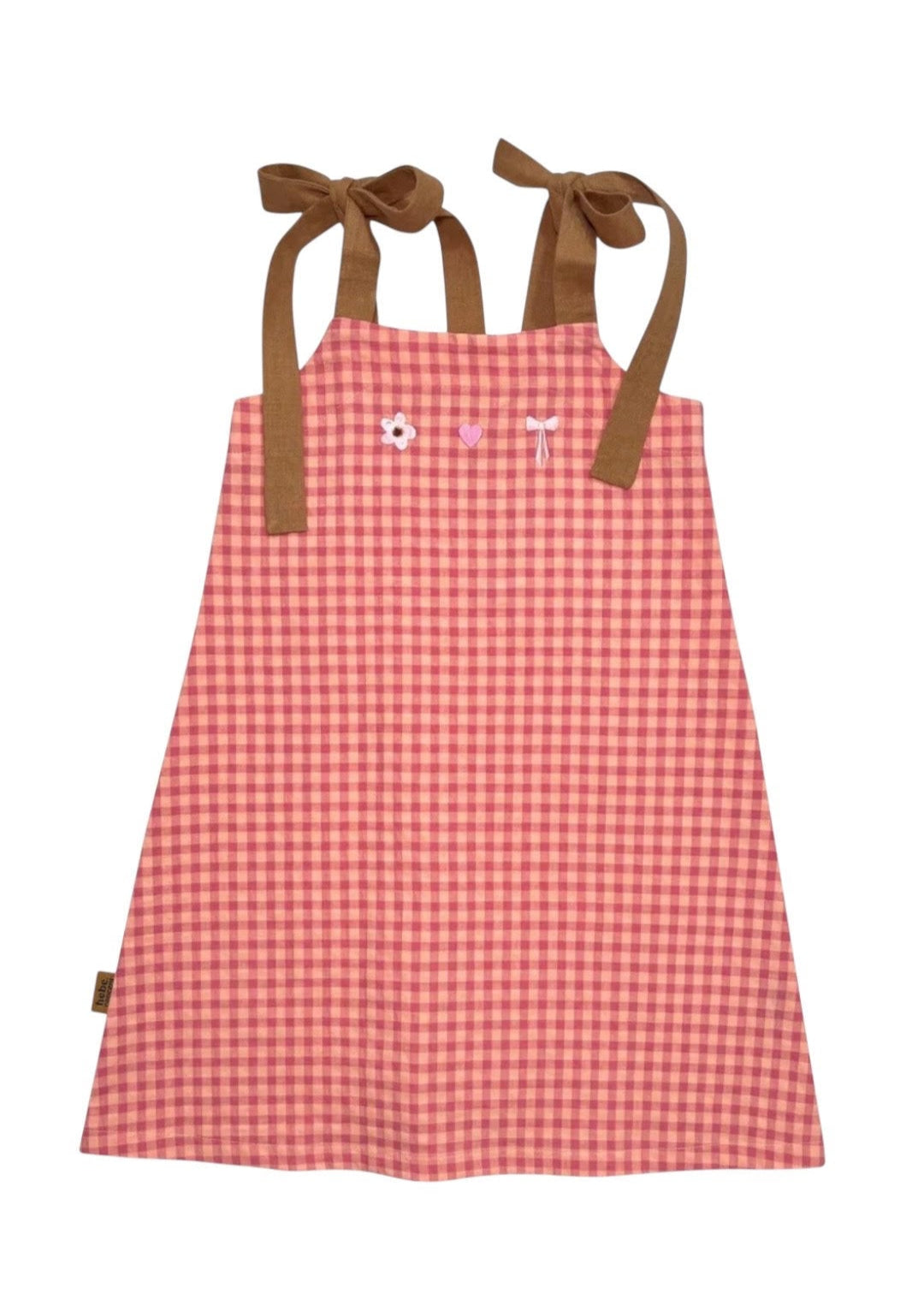 open lace back dress Chic Pink Plaid Toddler Cape Dress main image 0