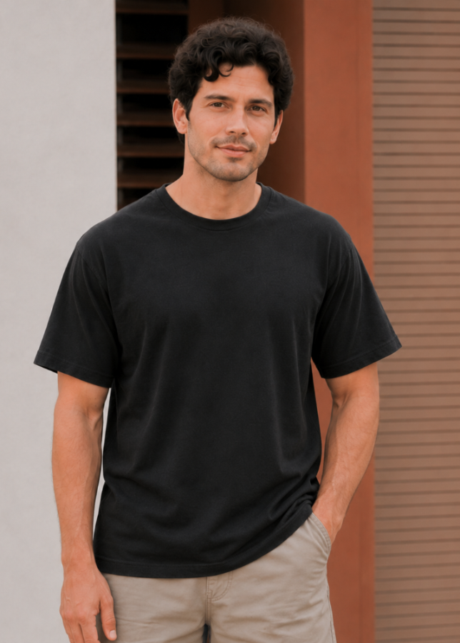 Unisex black bamboo T-shirt — soft, breathable & hypoallergenic | MiliMilu HK SG AU UK
