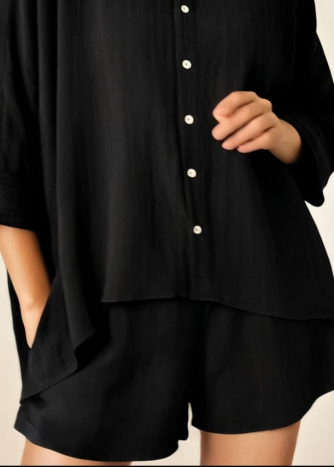 KINGSTON SHORTS - BLACK LINEN main image 0