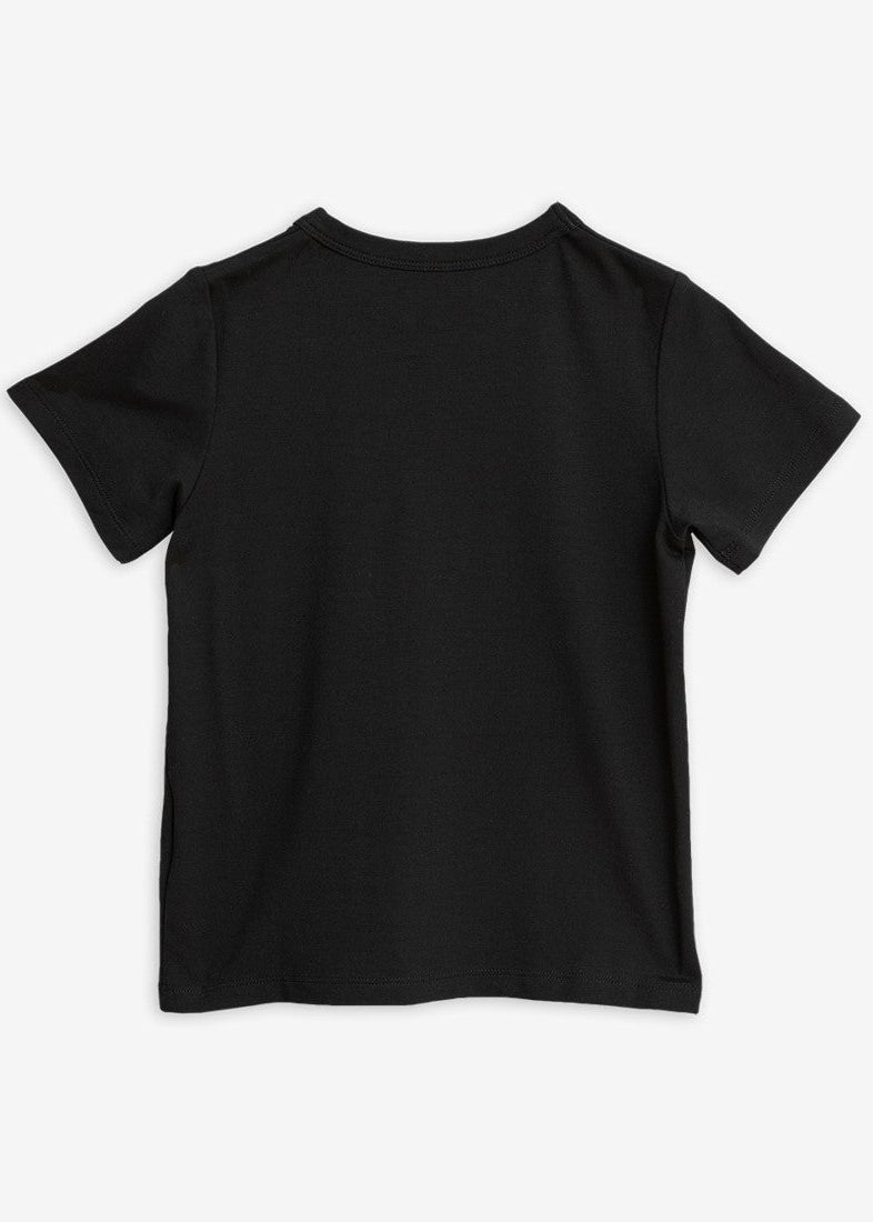 Black TENCEL Lyocell kids tee breathable lightweight - Mini Rodini eco-friendly fashion