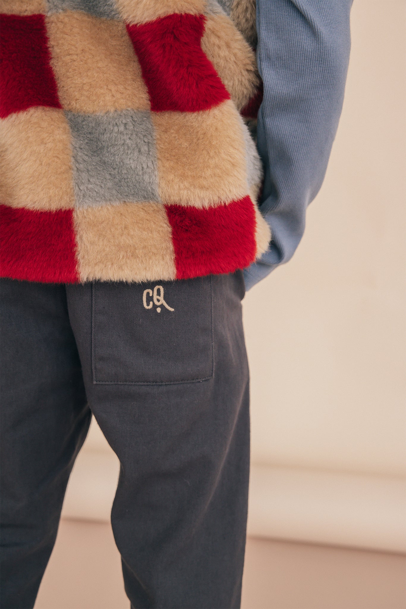 Organic cotton kids & teen chinos in denim can be worn as kids smart trousers or casual pants. The best quality kids chinos, check out the best kids clothing.