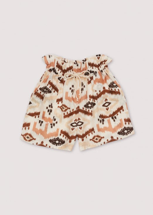 Women's high-waist linen shorts with elastic band and adjustable drawstring — The New Society