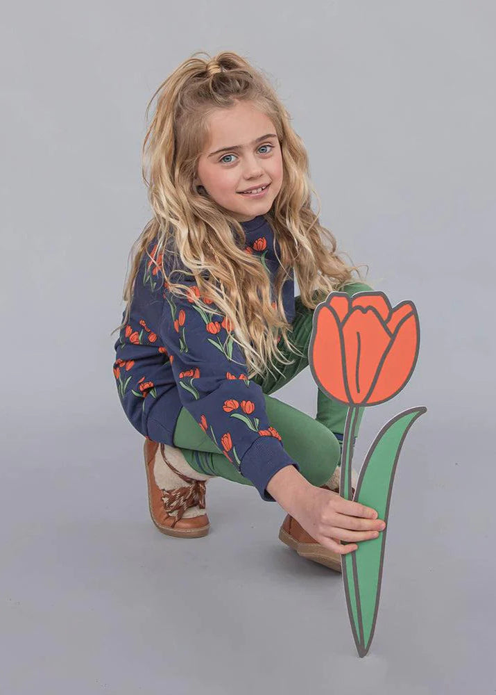 Organic cotton girls and teen sweaters with all-over tulip print. Organic cotton kids clothing online from toddler sizing up to teen fashion., best gifts.