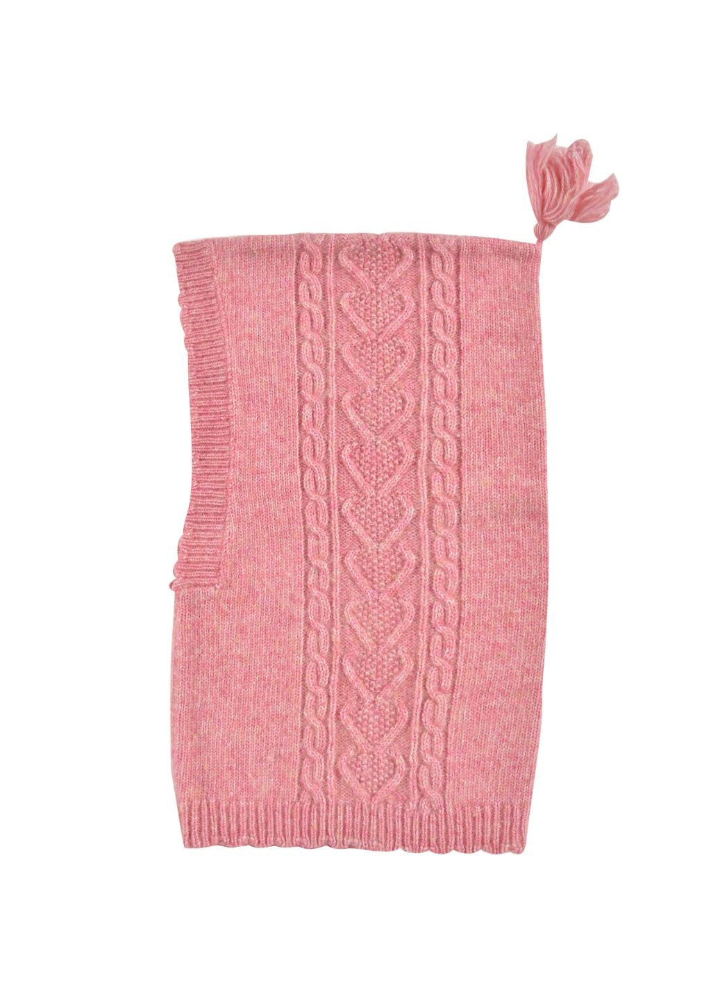 Louise Misha pink merino wool hood, French sustainable kids fashion gift
