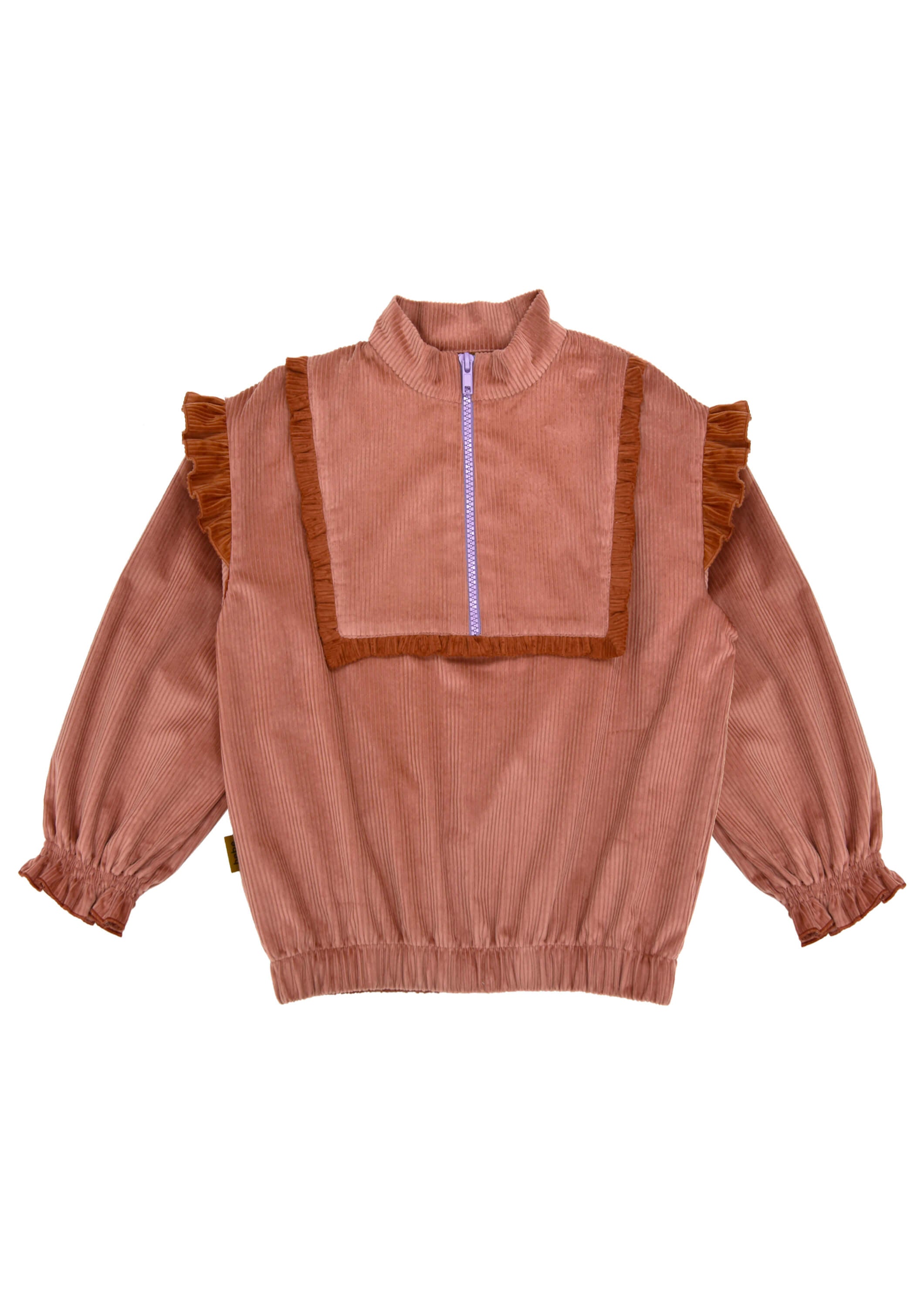 Trendy tween pink corduroy zip jumper by Hebe – ethical kids fashion online