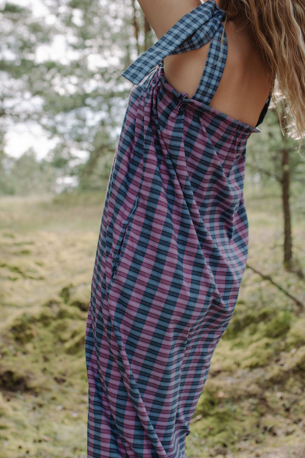 Womens maxi dress with adjustable straps, customizable fit for comfort and style.