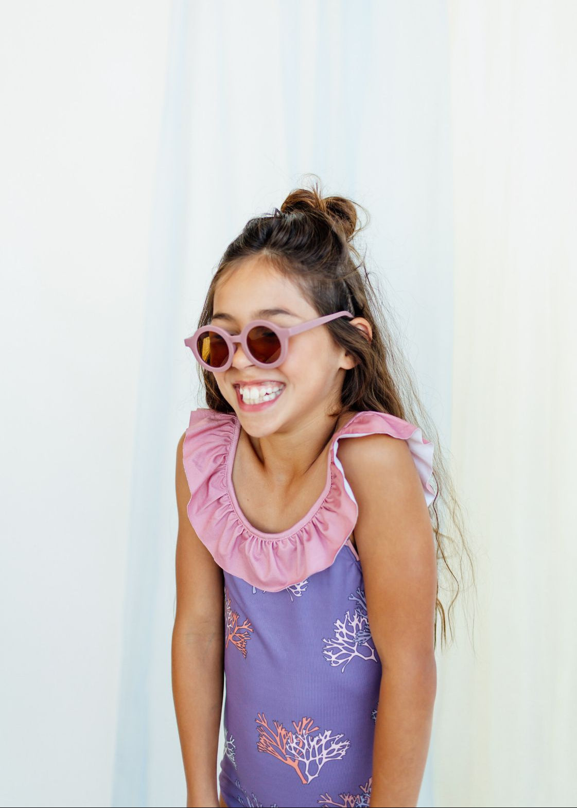 CarlijnQ girls recycled coral swimsuit Repreve eco-friendly sustainable kids swimwear HK SG AU