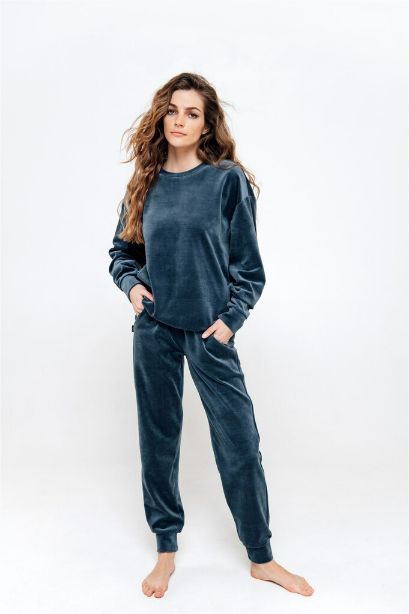 Blue velvet tracksuit womens on sale