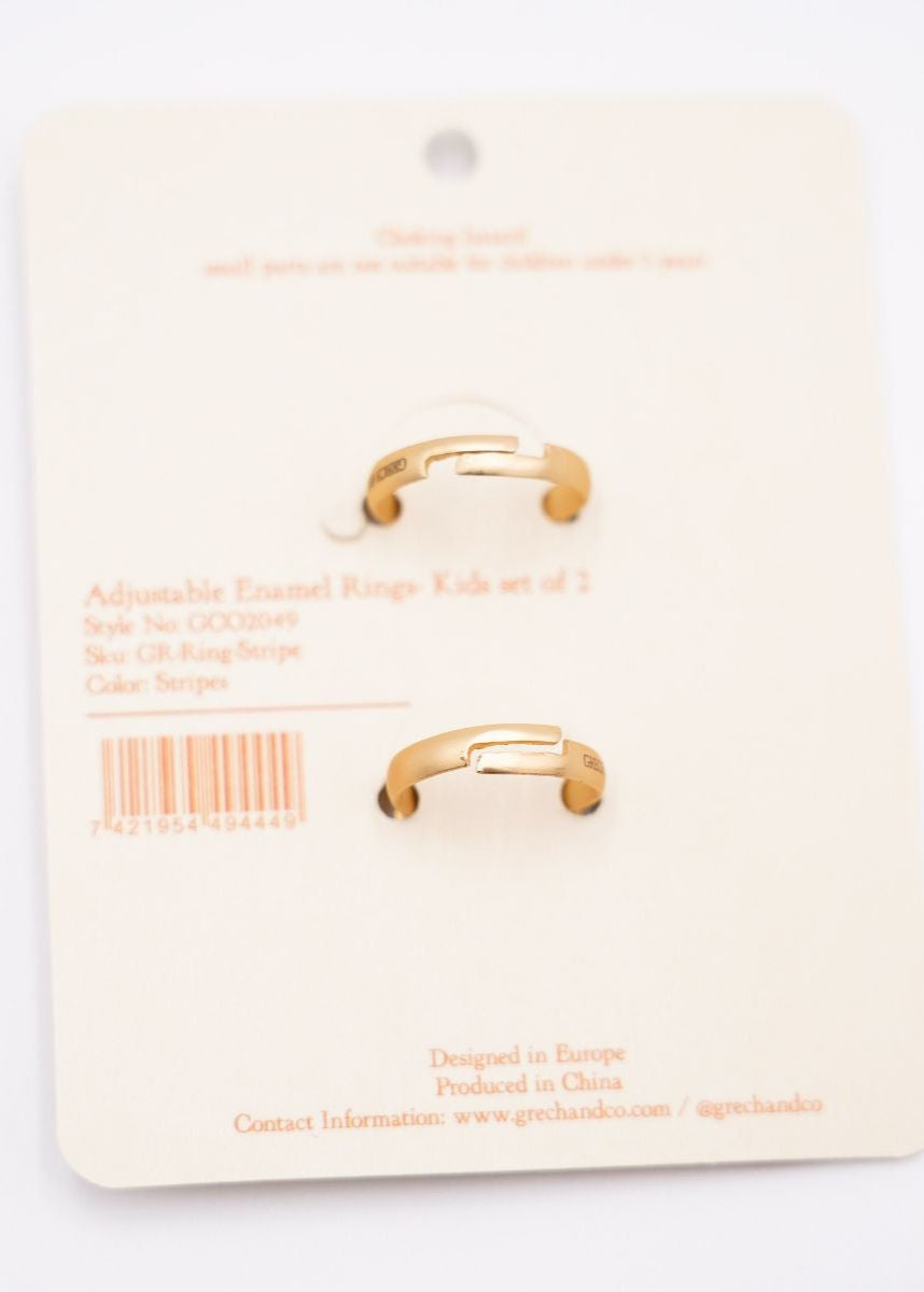 Girls friendship rings with checks and kids jewellery by Grech &Co at MiliMilu Lifestyle. Friendship ring is the best gift for girls & also Christmas gift.