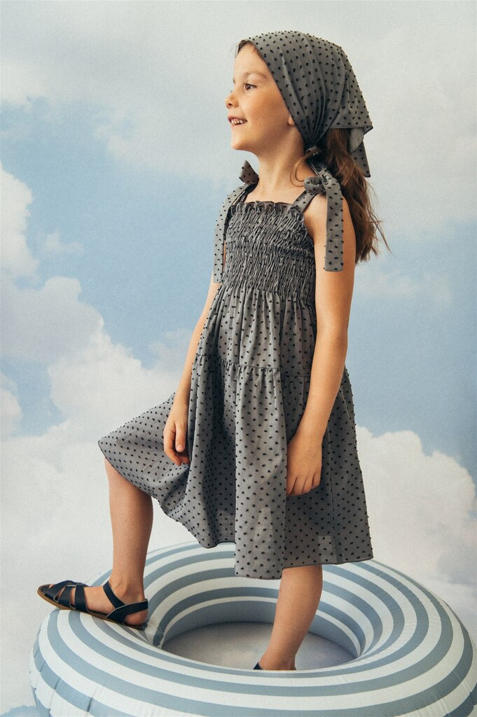 Adjustable girls summer dress cotton summer dress –