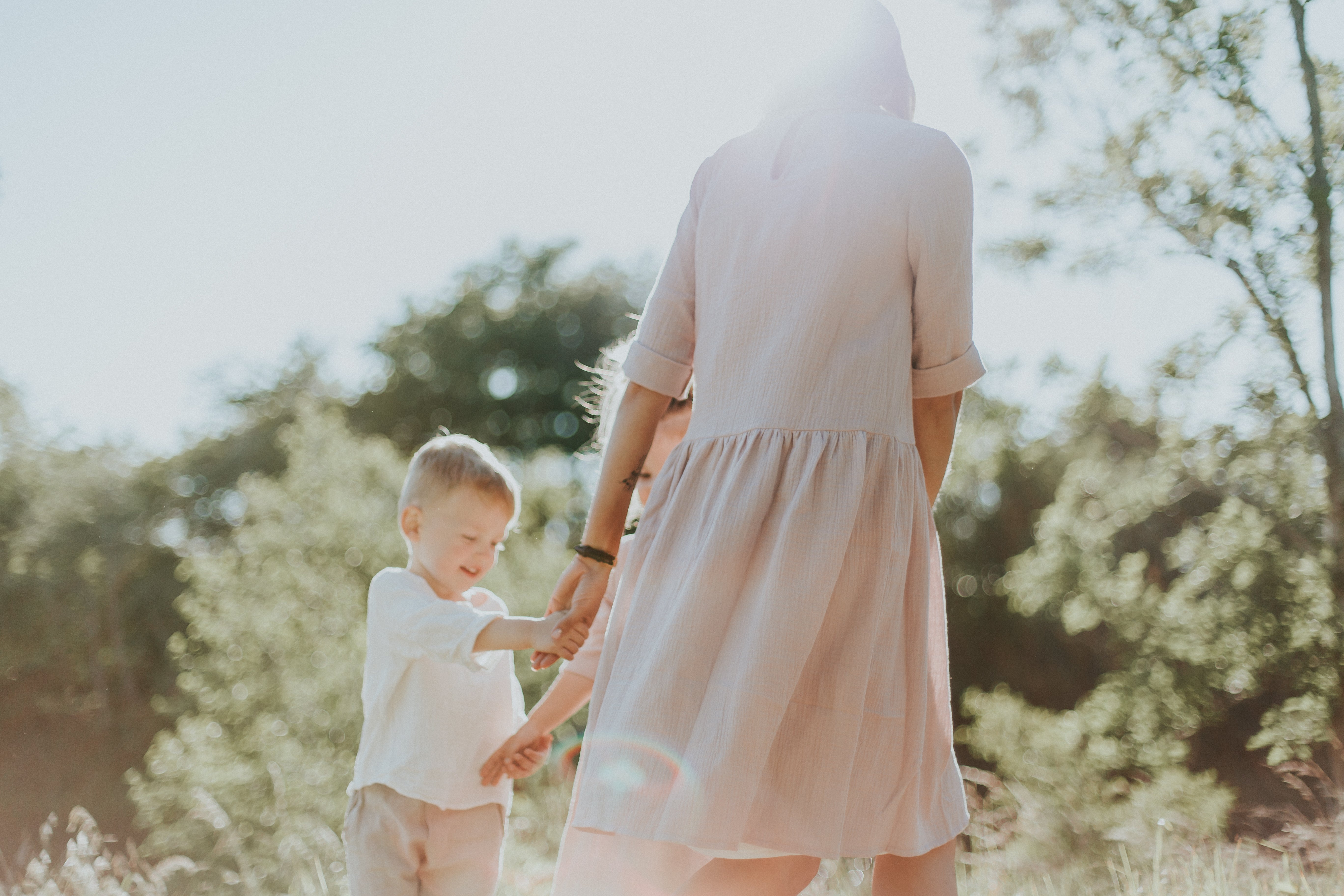 Handcraft Back to Nature dress in soft pink colour from organic cotton. Mini-me styles are available for matching on Mommy and daughters' days out!