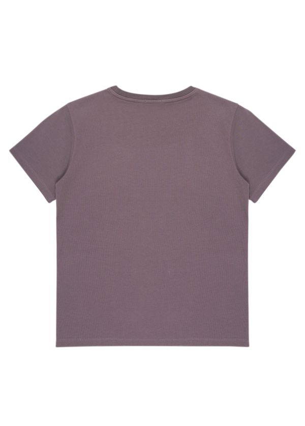 The New Society basic womens t-shirt is breathable & lightweight, made with organic cotton in plum colour. Shop organic cotton women tops at MiliMilu Lifestyle.