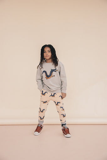 The organic cotton kids joggers with dragon print are made with organic cotton. Shop kids and teen joggers, pants, and organic cotton kids clothing online.