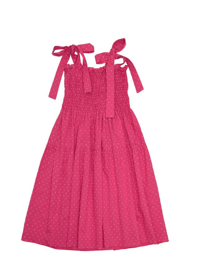 Women's Summer Breeze pink dress in GOTS organic cotton by Hebe – exclusive Milimilu design, lightweight & breathable | Mommy & Me styles available