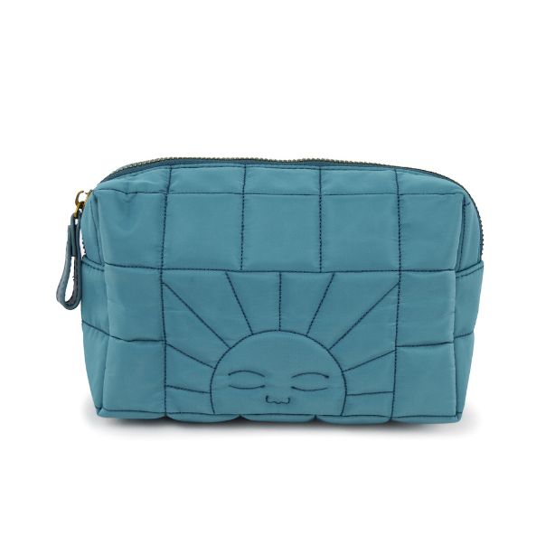 Eco-friendly and sustainable crossbody /waist bag/ fanny bag in blue for women and kids from Grech&Co, hands-free bag. Made from 100% Eco-Friendly materials.